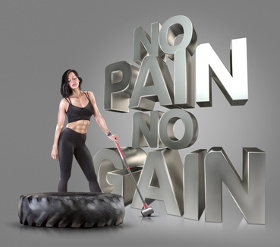 No pain no gain cross